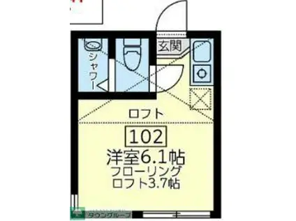 ユナイト金沢八景セシル・パウエル(ワンルーム/1階)の間取り写真