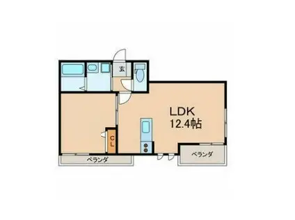 CONFOR(1LDK/3階)の間取り写真