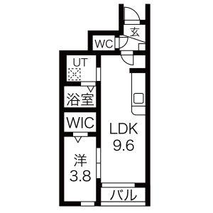 エリーゼ花巻(1LDK/1階)の間取り写真