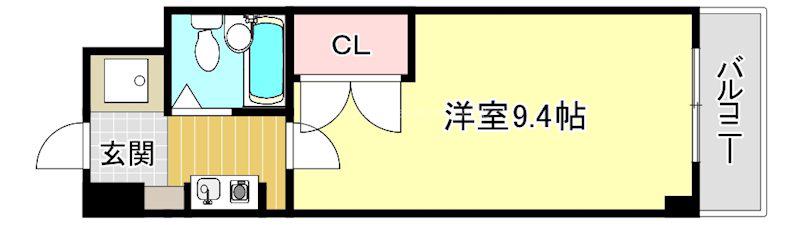 BEL PALAZZO(1K/3階)の間取り写真