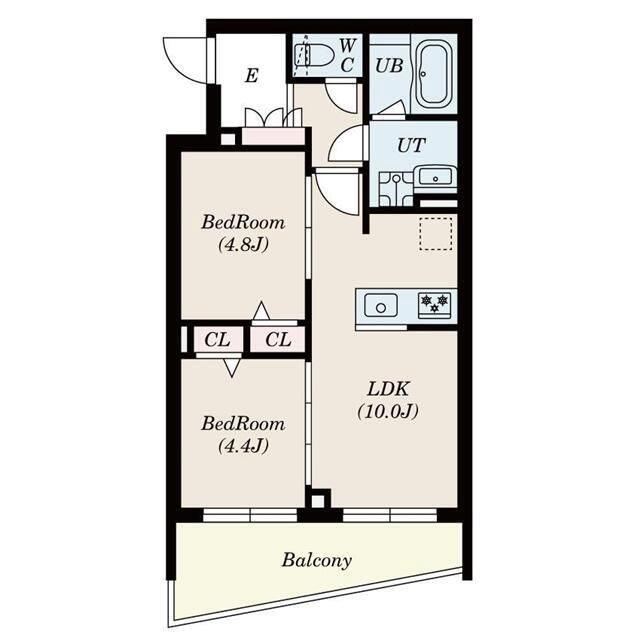 SーRESIDENCE高井戸イースト(2LDK/4階)の間取り写真