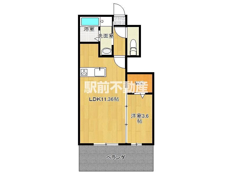 D-クレール シェソアII(1LDK/1階)の間取り写真