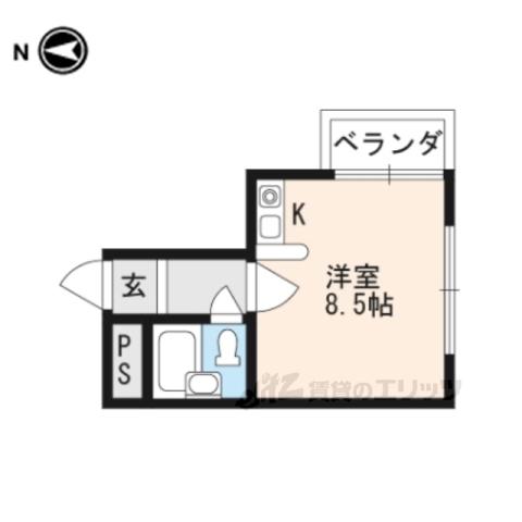 第29長栄グランビュー下長者(ワンルーム/3階)の間取り写真