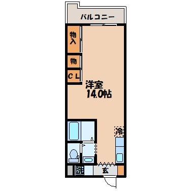 トーカンマンション五島町I(ワンルーム/3階)の間取り写真