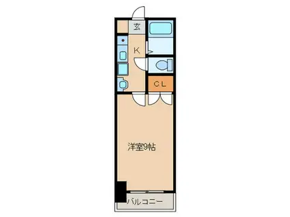 UBI薬院(1K/5階)の間取り写真