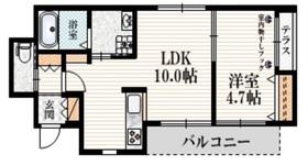 LA CASA FELICE(1LDK/1階)の間取り写真