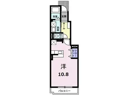 アマルシア(ワンルーム/1階)の間取り写真