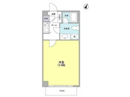 メゾン・ド・中目黒(1K/1階)の間取り写真