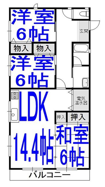 プルミエールガーデン(3LDK/2階)の間取り写真