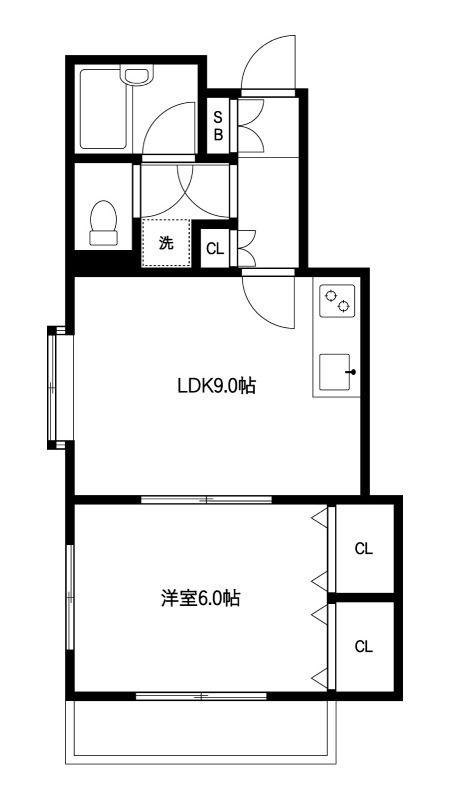 サザンヴィレッヂ(1LDK/3階)の間取り写真
