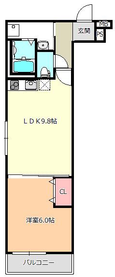 フジパレス瑞光II番館(1LDK/1階)の間取り写真