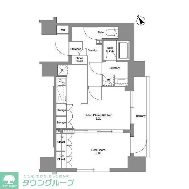 コンフォリア・リヴ駒込西ヶ原(1LDK/5階)の間取り写真