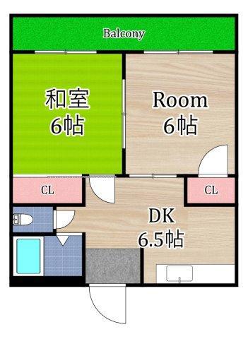 相原マンション(2DK/3階)の間取り写真
