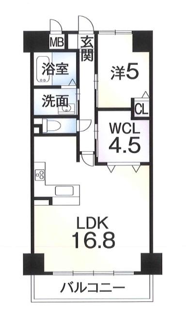 プレステージ西神戸II(1LDK/3階)の間取り写真