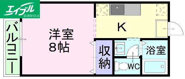 DNパレスD(1K/1階)の間取り写真