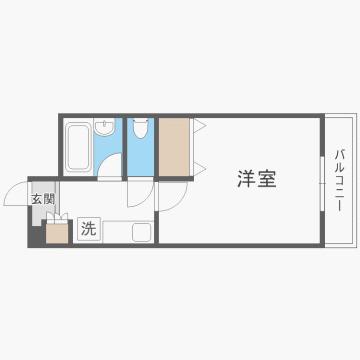 大楠ハウス(1K/1階)の間取り写真