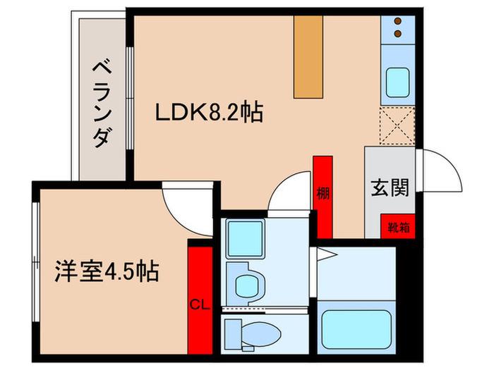 グリーンヒル(1LDK/3階)の間取り写真
