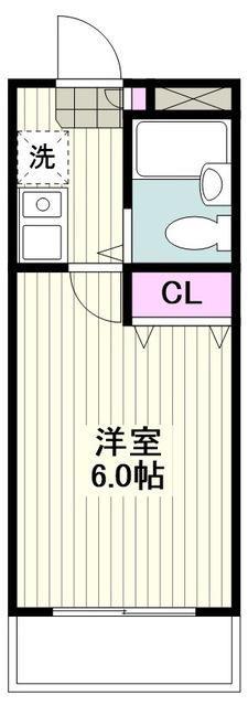 ウインドパレス(1K/2階)の間取り写真
