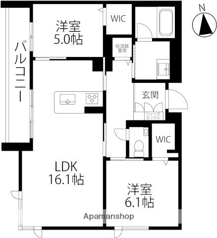 泉が丘アパートメンツ(2LDK/2階)の間取り写真