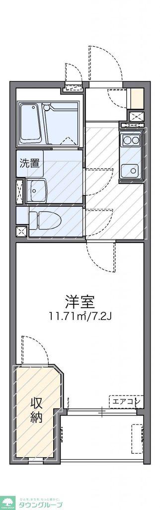 レオネクストラギ II(1K/1階)の間取り写真