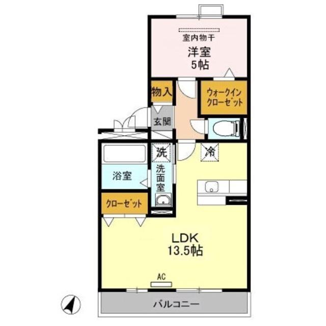 アプサラI(1LDK/3階)の間取り写真