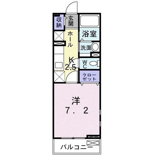 ユートピアIII(1K/2階)の間取り写真