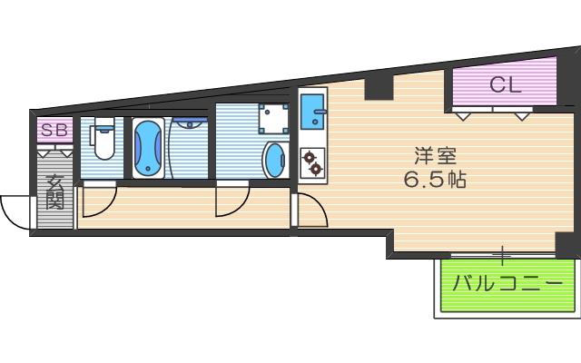 アルバス本庄東(ワンルーム/2階)の間取り写真