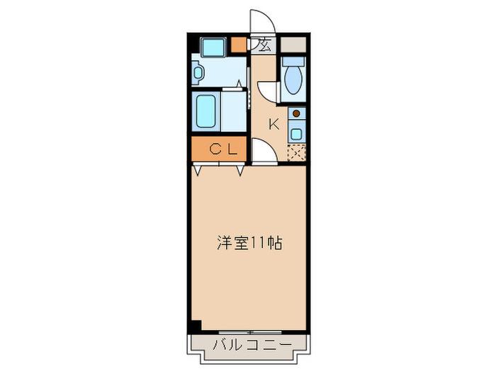 STUDIO OHZONE(1K/2階)の間取り写真