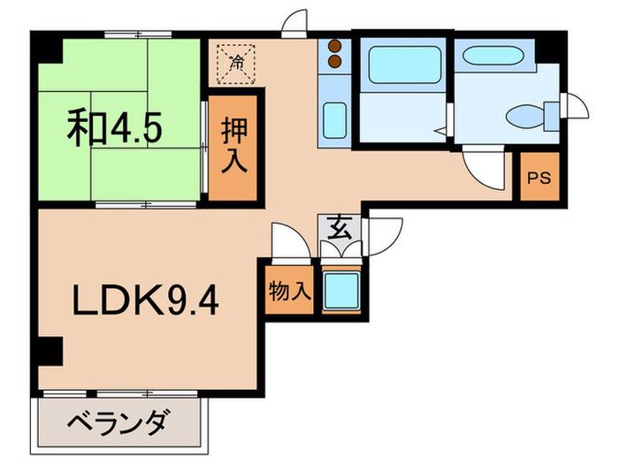 ヴィラMG(1LDK/5階)の間取り写真