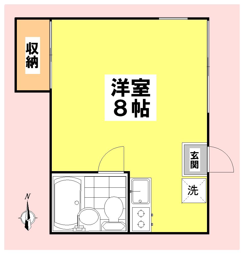 メゾンアサヌマ(ワンルーム/1階)の間取り写真