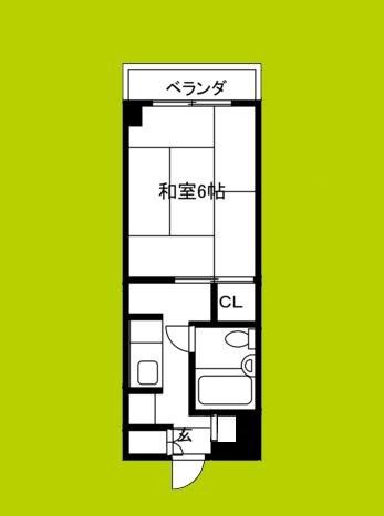 ハイツ篠崎(1K/1階)の間取り写真