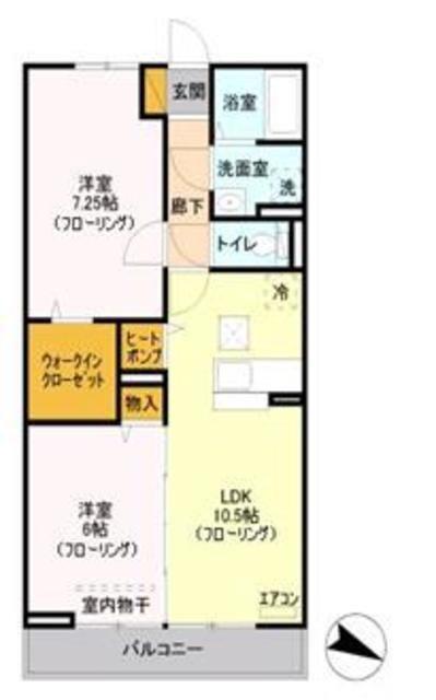 マリアージュ(2LDK/1階)の間取り写真