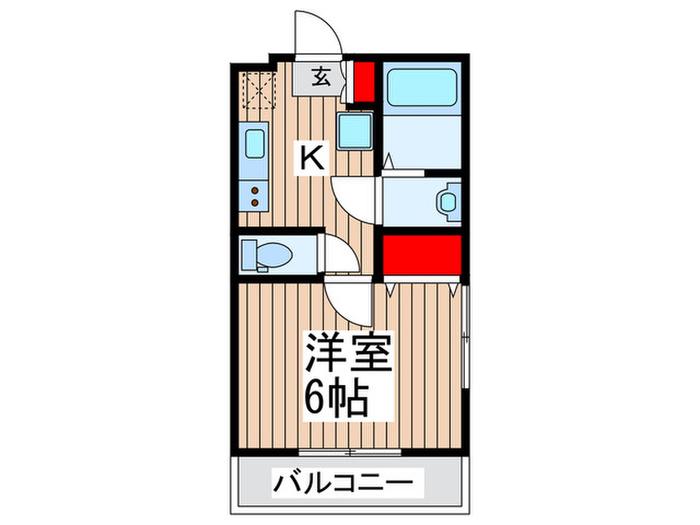 REIGETUI(1K/3階)の間取り写真
