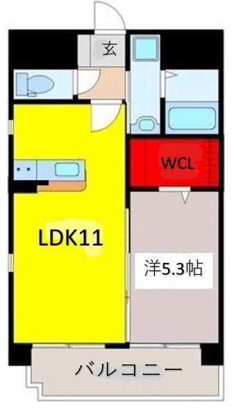 サン・グレース(1LDK/3階)の間取り写真