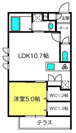  RAFFINE(1LDK/1階)の間取り写真