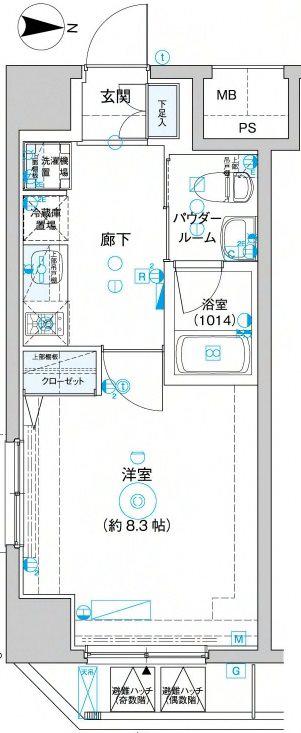 レオーネ三ノ輪(1K/6階)の間取り写真