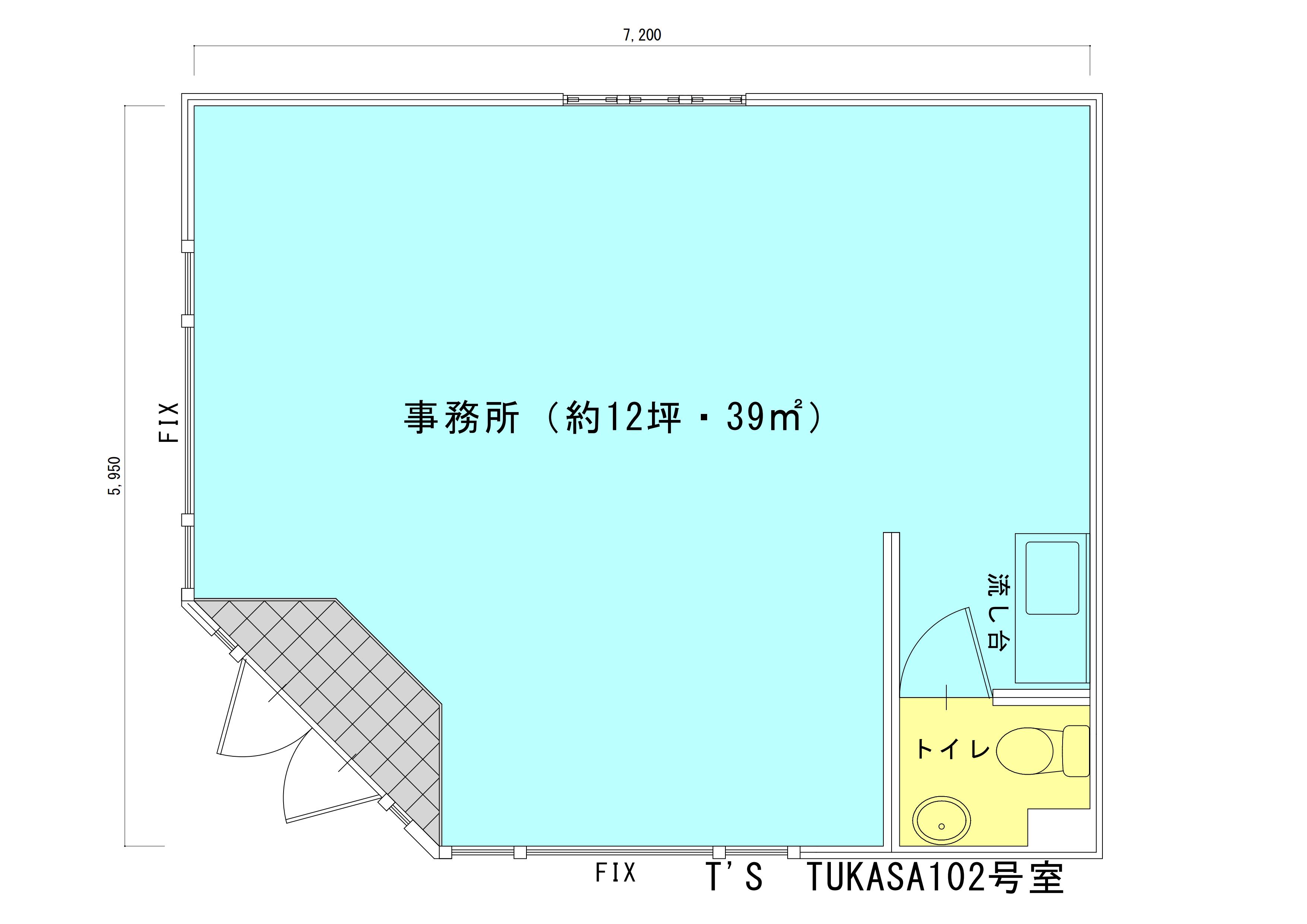 TS TUKASA(ワンルーム/1階)の間取り写真
