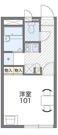 レオパレスM&S(1K/1階)の間取り写真