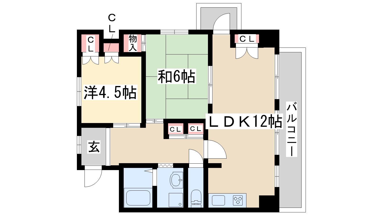 ライフステージ新大阪(2LDK/2階)の間取り写真