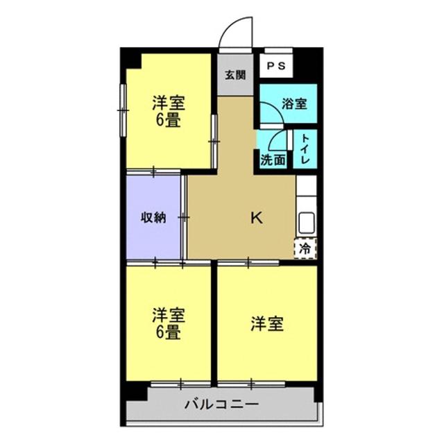 リアライズ岐南II(3DK/1階)の間取り写真