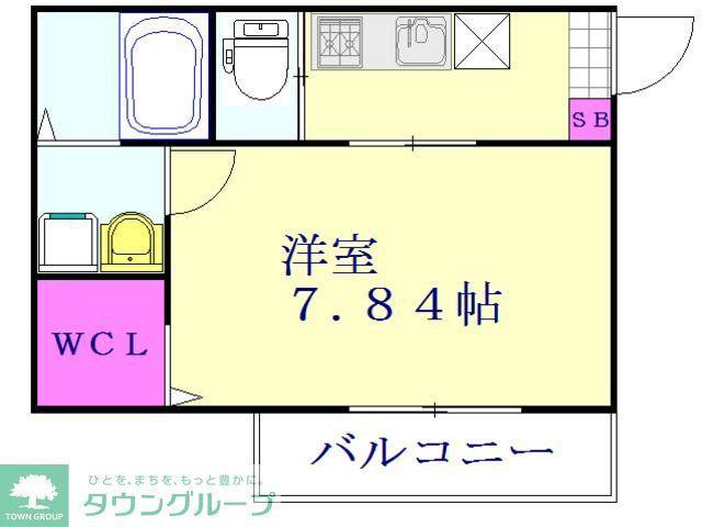 エレンズヒル(1K/3階)の間取り写真
