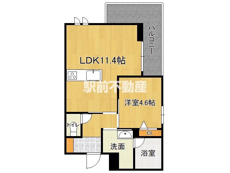 西新ステラレジデンス(1LDK/3階)の間取り写真