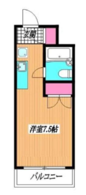 トラスティふじの木(1K/4階)の間取り写真