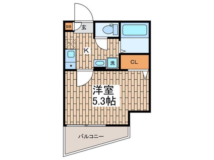 リーヴェルポート大森本町PHILIA(1K/2階)の間取り写真