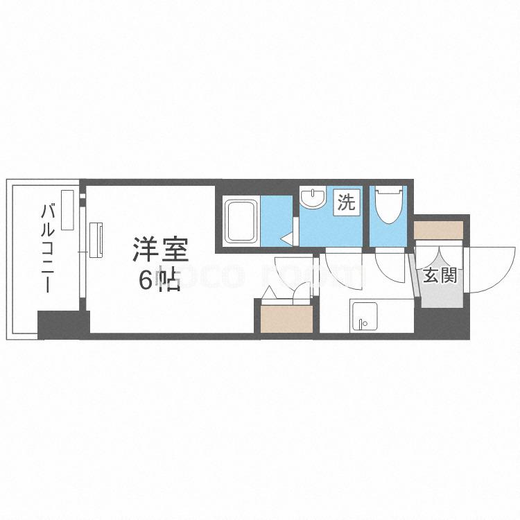 レオンコンフォート難波西III(1K/9階)の間取り写真