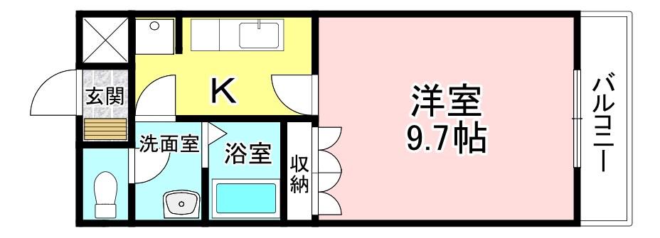 プランドールソフィア(1K/2階)の間取り写真
