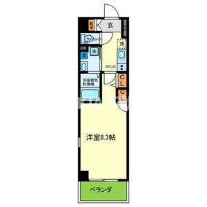 ブランシュ京橋(1K/3階)の間取り写真