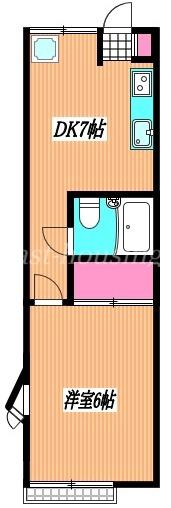 小桜ハイム(1DK/2階)の間取り写真
