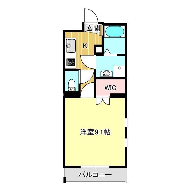 ヴィガラス永田町II(1K/4階)の間取り写真
