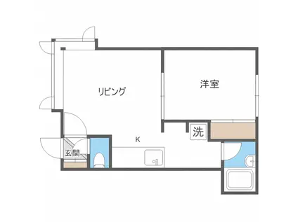 フォーサイト壱番館 FOURSITE ICHIBANKAN(1LDK/3階)の間取り写真